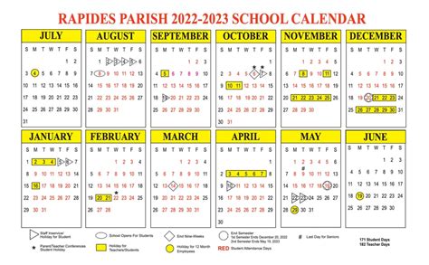 de 2023. . Rapides parish schools calendar